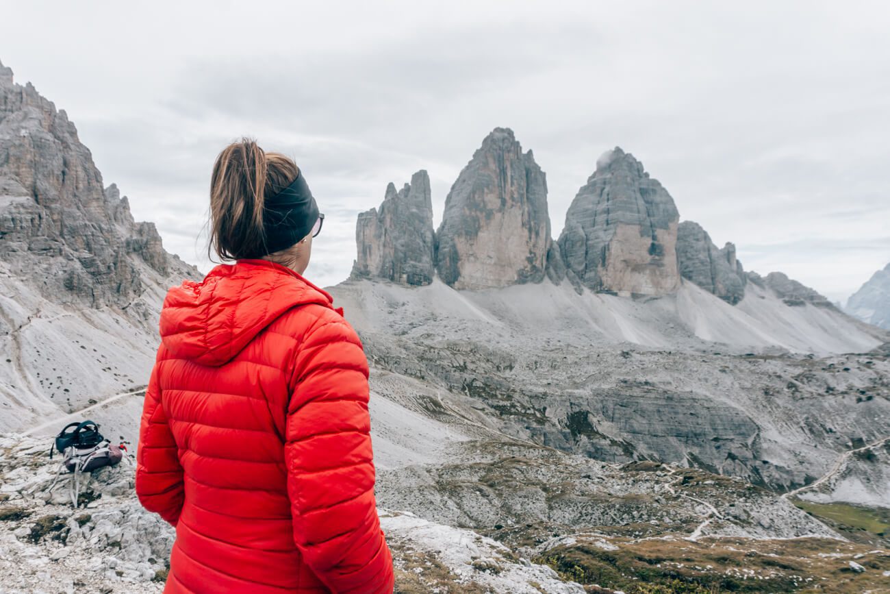 Drei Zinnen Ausblick in den Dolomiten Ausblick auf die Drei Zinnen