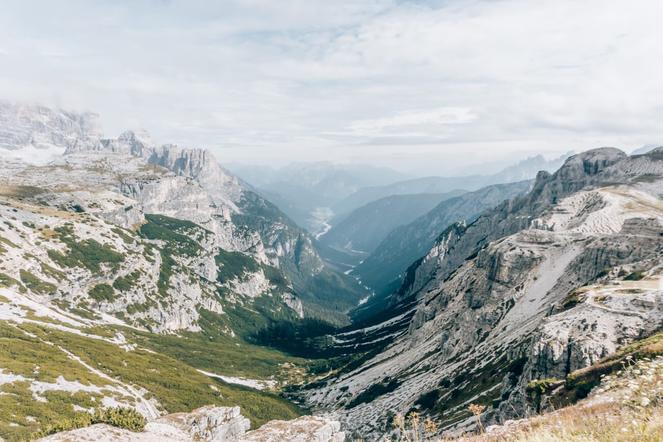 Umrundung Drei Zinnen Ausblick bei der Drei Zinnen Wanderung