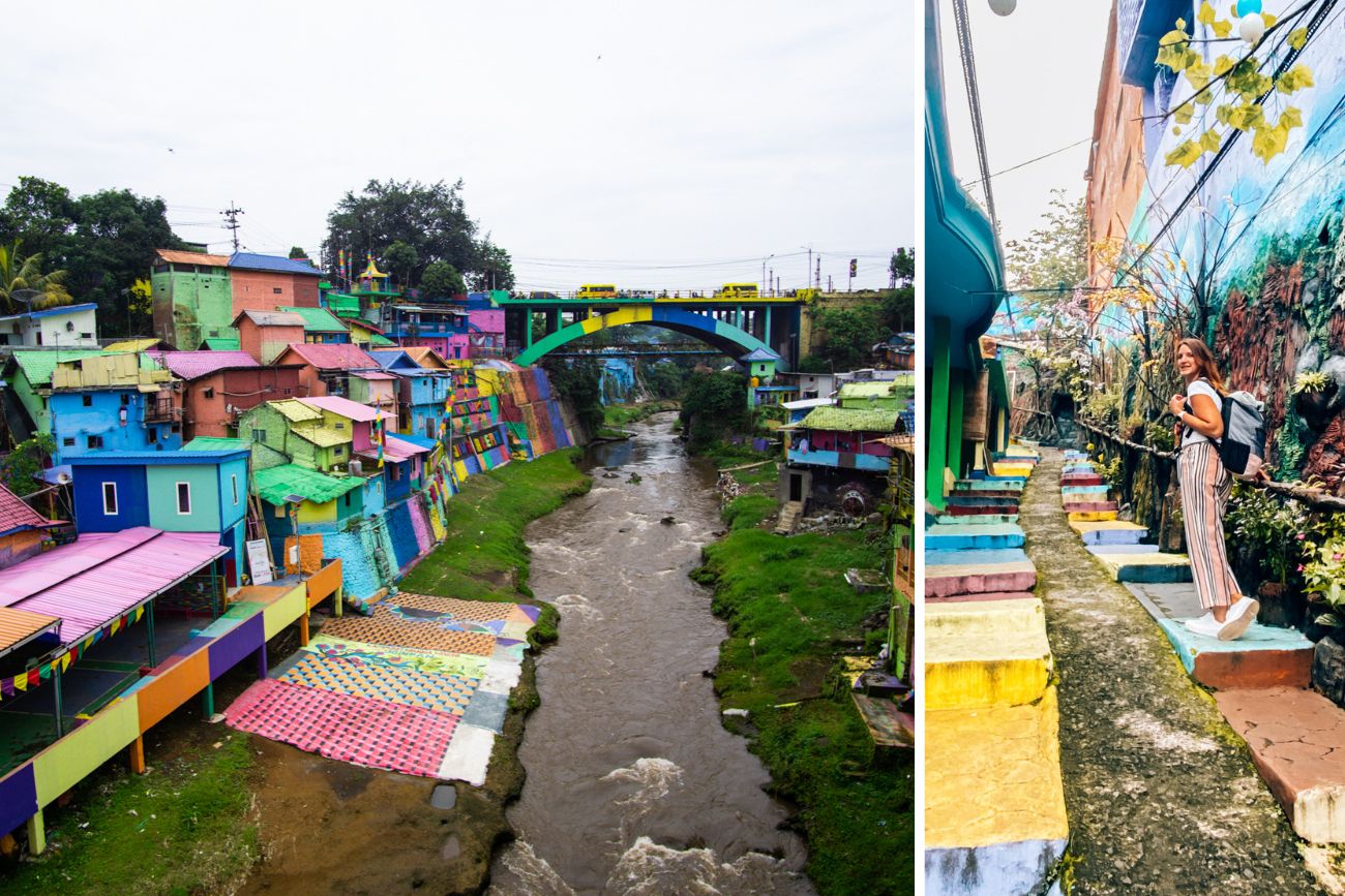 Jodipan-Regenbogendorf-Java Jodipan, das Regenborgen Dorf