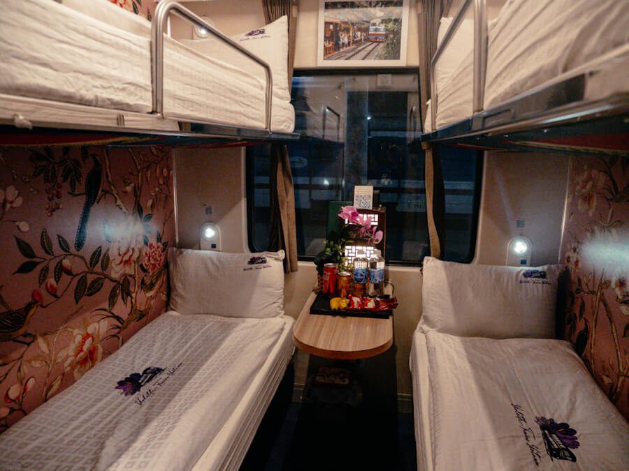 Vietnam-Nachtzug 4er Kabine im Nachtzug