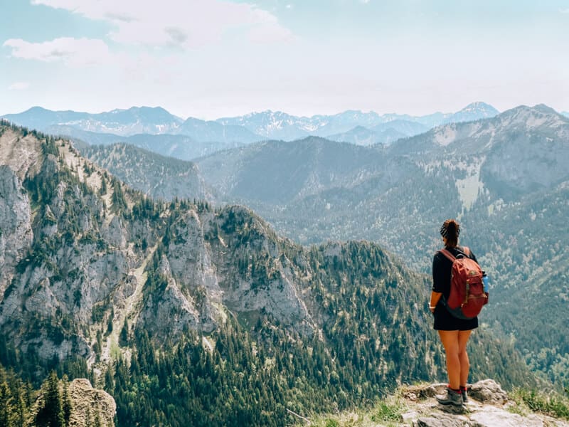 Allgäu Wanderung Tegelberg - Ausblick in die Allgäuer Alpen