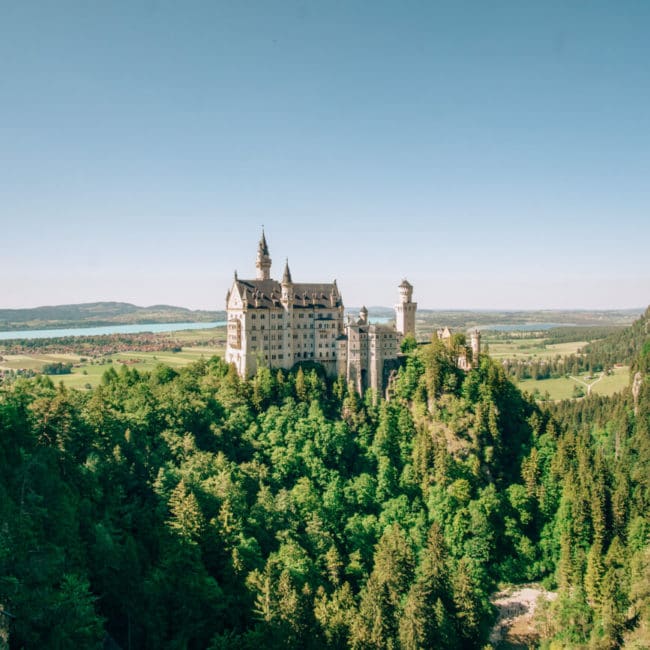 Blick von der Marienbrücke auf Schloss Neuschwanstein