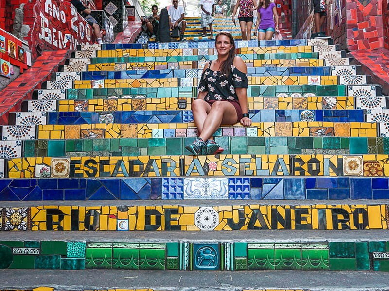 Escadaria-Selarón Die Selarón-Treppe in Santa Teresa