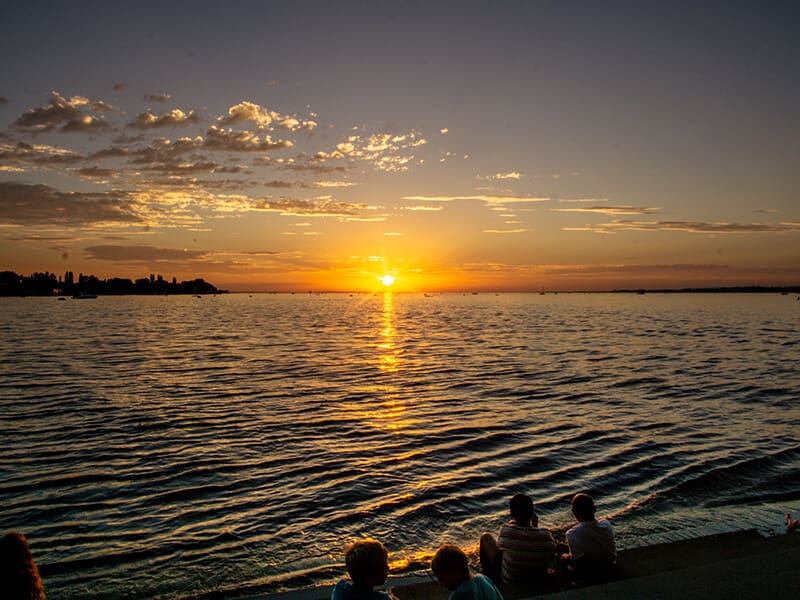 Sonnenuntergang am Molo