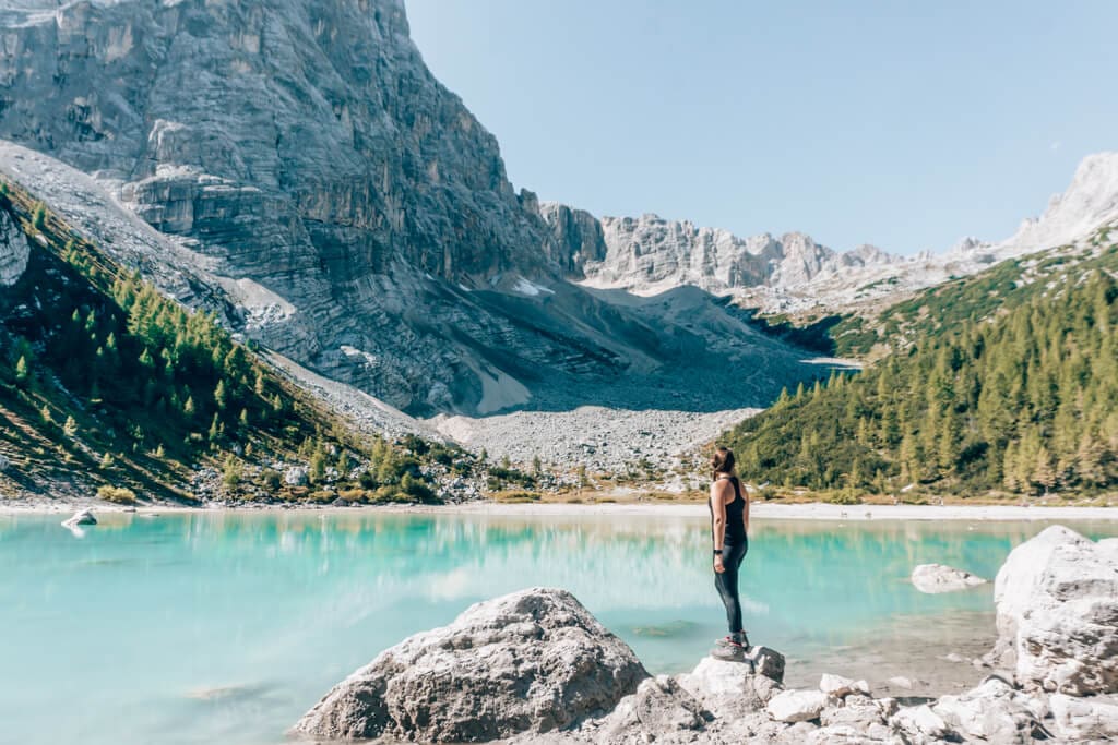 Wanderung zum Lago di Sorapis in den Dolomiten