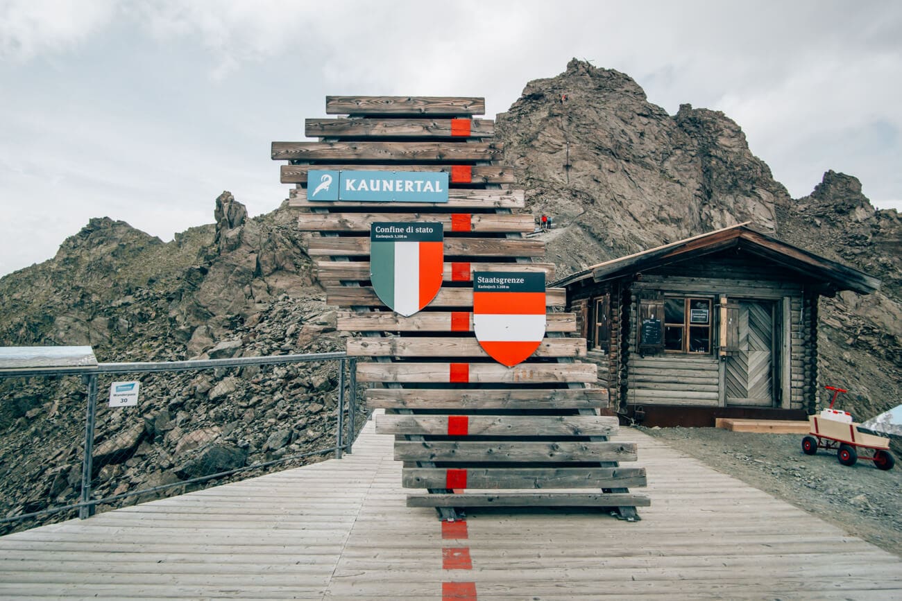 Grenze Kaunertal Italien Österreich