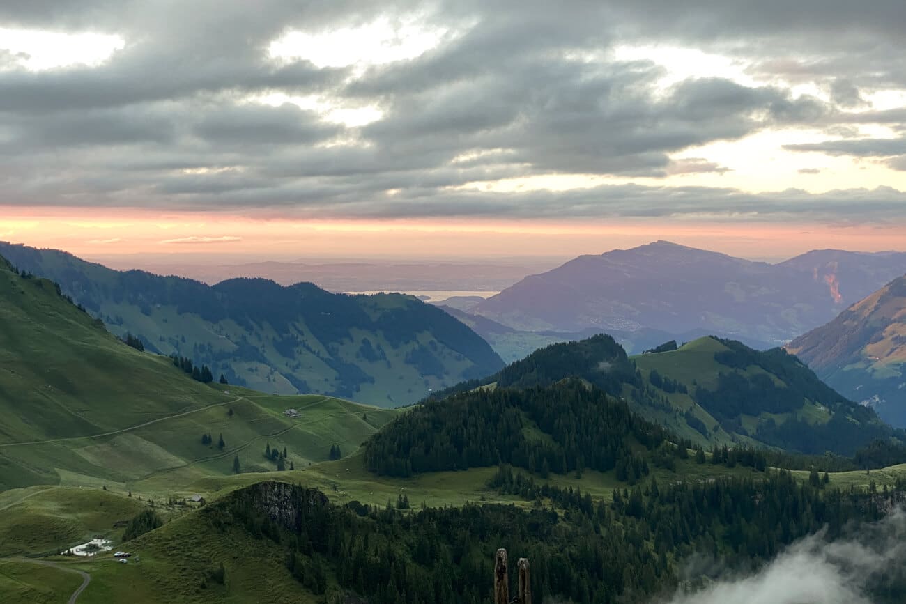 Sonnenuntergang von der Lap Laucheren