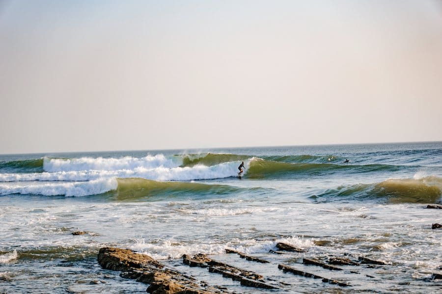 Surfer in Popoyo in Nicaragua