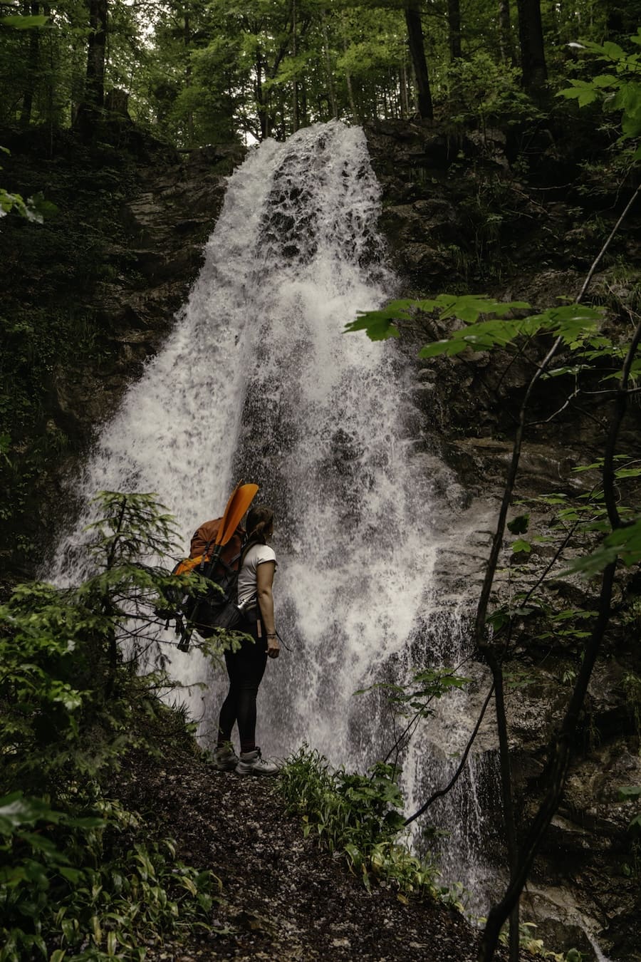 Wasserfall zwischen Kochelsee und Walchensee