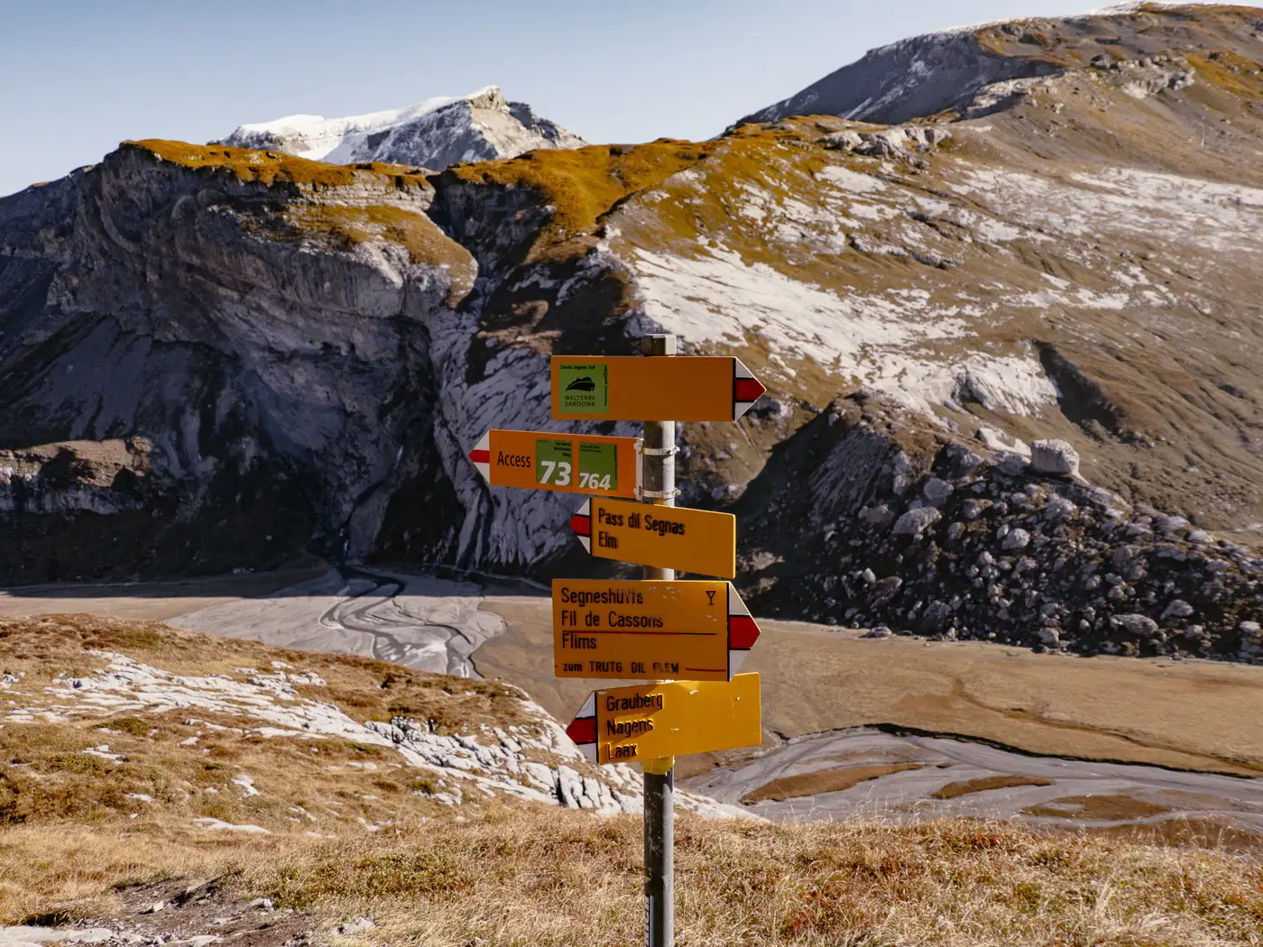 Beschilderung in Flims-Laax