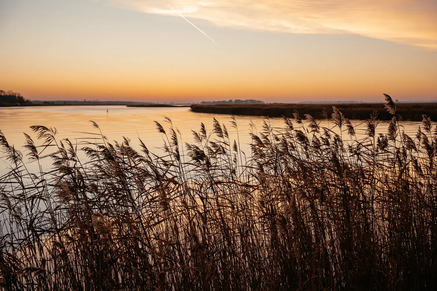 2025-10-30-Zingst-Herbst31 Sonnenaufgang über der Boddenlandschaft